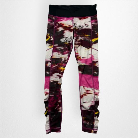 Lululemon Size 8 Speed Tight Leggings Pigment Wind Berry Pink Maroon Pockets‎ - Picture 2 of 8